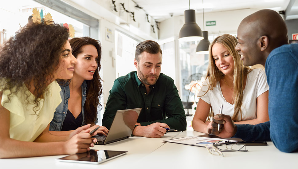 Students learning together